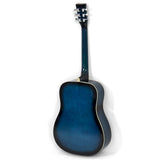 Acoustic Guitar 41" Full Size Adult Blue Includes Guitar Pick & Accessories