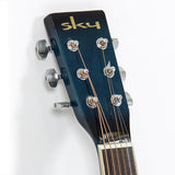 Acoustic Guitar 41" Full Size Adult Blue Includes Guitar Pick & Accessories