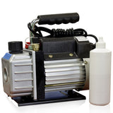 Single Stage 3CFM 1/4HP Rotary Vane Vacuum Pump HVAC Air AC A/C R410a R134a