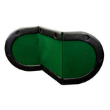 Poker Table Folding 79" X 36" Padded Oval Poker Table Top Green Felt New