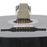 Beginners Acoustic Guitar With Guitar Case, Strap, Tuner and Pick Black