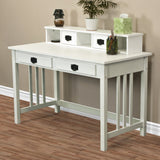 Writing Desk Mission White Home Office Computer Desk Solid Wood Construction