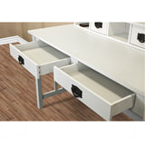 Writing Desk Mission White Home Office Computer Desk Solid Wood Construction