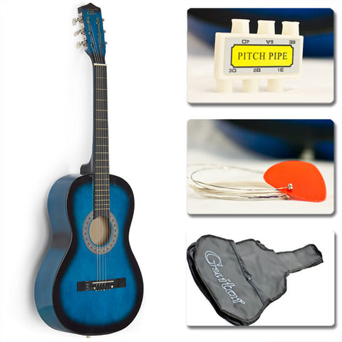 Beginners Acoustic Guitar With Guitar Case, Strap, Tuner and Pick