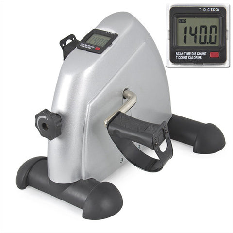Mini Pedal Exerciser Bike Fitness Exercise Cycle Leg/Arm w/ LCD Display Home Gym
