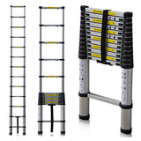 EN131 Std. 12.5Ft Aluminum Telescopic Telescoping Ladder Extension Extend Loft