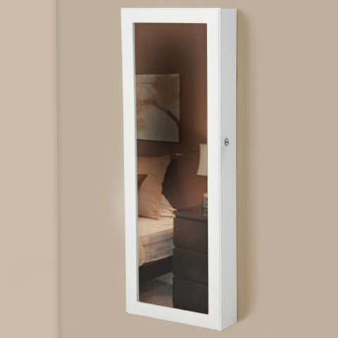 Mirrored Armoire Jewelry Storage Case