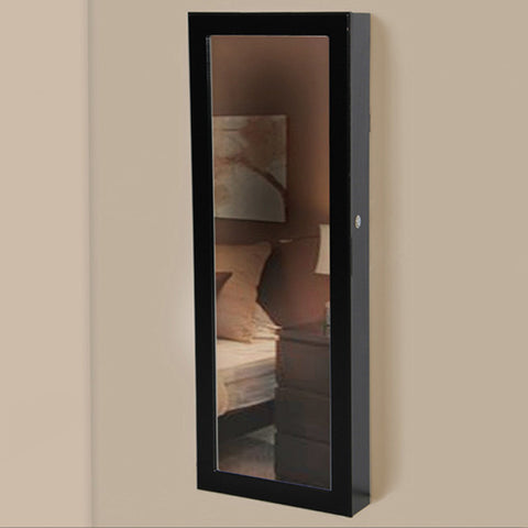 Mirrored Armoire Jewelry Storage Case
