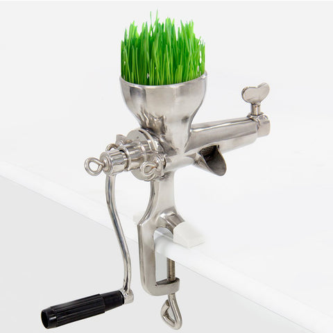 New Stainless Steel Wheat Grass Hand Juicer Manual Juice Wheatgrass Extractor