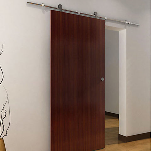 6.6 FT Modern Stainless Steel Interior Sliding Barn Wood Door Hardware Track Set