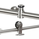 6.6 FT Modern Stainless Steel Interior Sliding Barn Wood Door Hardware Track Set