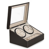 Watch Winder 4 + 6 Leather Storage Display Case Box Automatic Rotation