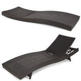 Outdoor Patio Furniture Wicker Adjustable Pool Chaise Lounge Chair