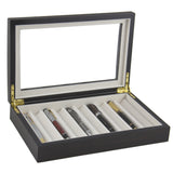 Pen or Pencil Holder Display Organizer Case Made of Ebony Wood as Storage Box for Collector