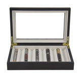 Pen or Pencil Holder Display Organizer Case Made of Ebony Wood as Storage Box for Collector