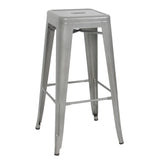 Metal Bar Stools Set of 2 Vintage Antique Style Counter Bar Stool Modern French