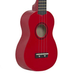 Red Soprano Ukelele w/ Rosewood Fingerboard & Bridge