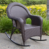 Outdoor Wicker Rocking Lounge Chair Weather Proof Patio Furniture Yard Garden