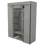 53” Portable Wardrobe Closet With Shelves