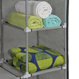 53” Portable Wardrobe Closet With Shelves