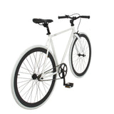 White 54CM Fixie Bike Steel Frame Single Speed Sport Road Track Bicycle