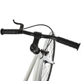 White 54CM Fixie Bike Steel Frame Single Speed Sport Road Track Bicycle