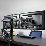 Dual LCD Monitor Desk Mount Stand Clamp Bracket Adjustable 2 Screens up to 27"