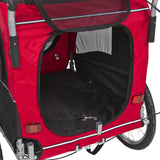 2 IN 1 Pet Dog Bike Trailer Bicycle Trailer Stroller Jogging w/ Suspension Red