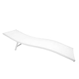 Outdoor Sun Lawn Beach Pool Chaise Lounge Chair Patio Furniture 73" White