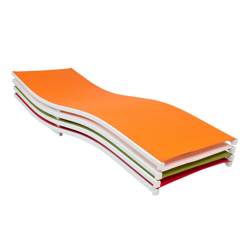 Beach Lounge Patio Chair (Orange)