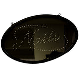 Nails LED Sign Hair Salon Welcome Open Business Window Signage