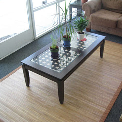 Bamboo Area Rug Carpet Indoor Outdoor  5' X 8'  100% Natural Bamboo Wood