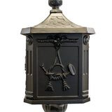 Mailbox Cast Aluminum Black Mail Box Postal Box Security Heavy Duty