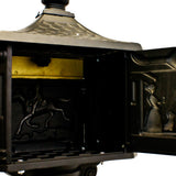 Mailbox Cast Aluminum Black Mail Box Postal Box Security Heavy Duty