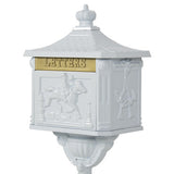 Mailbox Cast Aluminum White Mail Box Postal Box Security Heavy Duty New