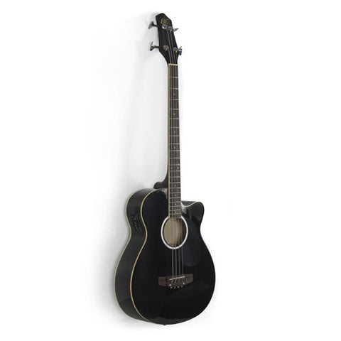 Black Electric Acoustic Bass Guitar With Equalizer Solid Construction