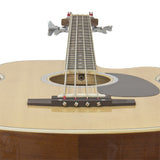 Electric Acoustic Bass Guitar Natural With Equalizer Solid Construction