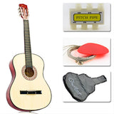 Beginners Acoustic Guitar With Guitar Case, Strap, Tuner and Pick Natural