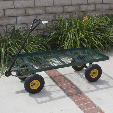 Wagon Garden Cart Nursery Trailer Heavy Duty Cart Yard Gardening Patio