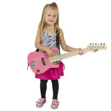 Electric Guitar Kids 30" Pink Guitar With Amp + Case + Strap