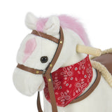 Rocking Horse Plush Pink With Sound Toy Girls Rocking Horse Solid Construction