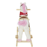 Rocking Horse Plush Pink With Sound Toy Girls Rocking Horse Solid Construction
