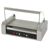 Hot Dog Rolling Grill Cooker W/ Glass Hood