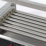 Hot Dog Rolling Grill Cooker W/ Glass Hood