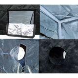 Reflective 96"X48"X78" Hydroponic 600D Grow Room Tent Large Window Mylar Cabinet