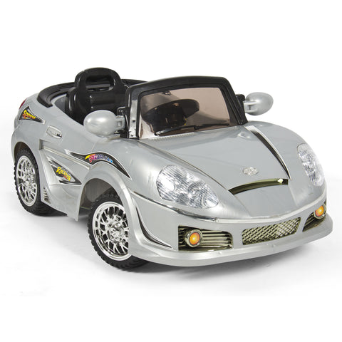 Ride On Car Kids W/ MP3 Electric Battery Power Remote Control RC Silver