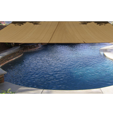 Shade Sail Canopy 18' Tan Oversize Square Sun Shade Patio Yard Cover UV
